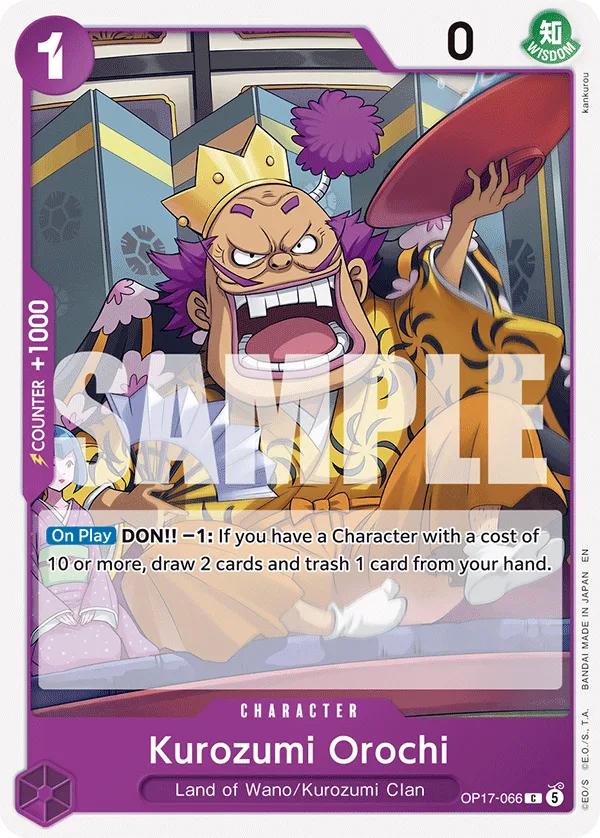 Carte Orochi Kurozumi OP17-066 Common — One Piece TCG OP-17 BOOSTER PACK -THE WORLD’S STRONGEST WARRIORS- (Bandai, 2026-08-28)