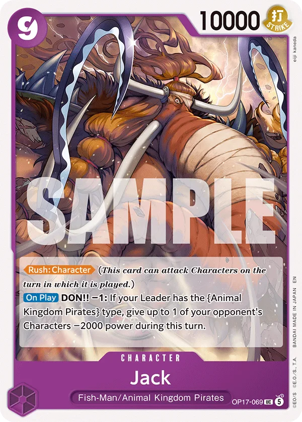 Carte Jack OP17-069 Uncommon — One Piece TCG OP-17 BOOSTER PACK -THE WORLD’S STRONGEST WARRIORS- (Bandai, 2026-08-28)