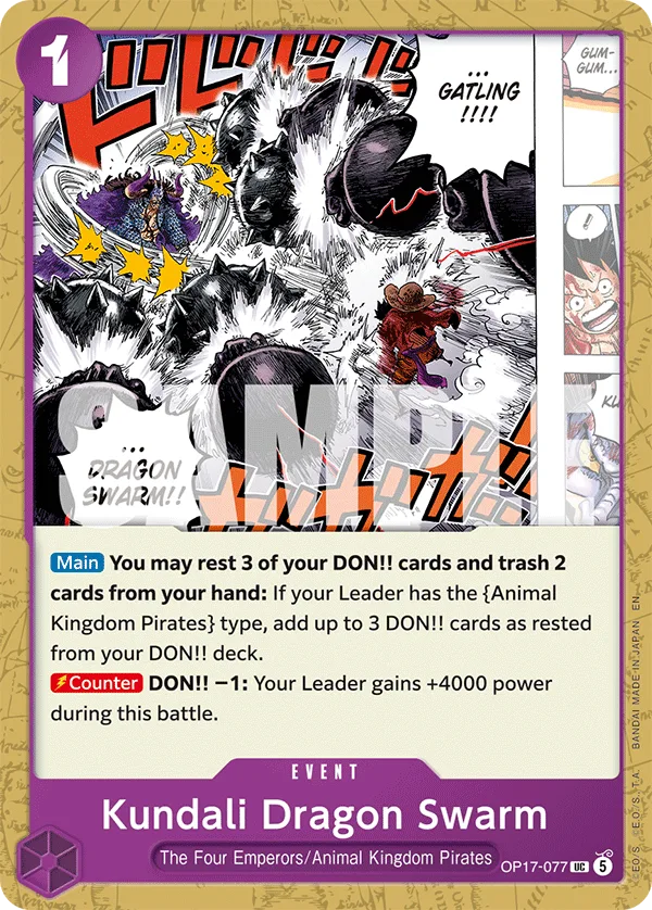 Carte Kundali, Météores du Dragon OP17-077 Uncommon — One Piece TCG OP-17 BOOSTER PACK -THE WORLD’S STRONGEST WARRIORS- (Bandai, 2026-08-28)