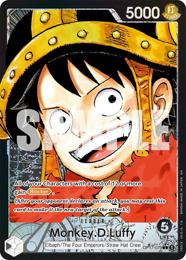 Carte Monkey D. Luffy OP17-079_p1 Leader — One Piece TCG OP-17 (Bandai)
