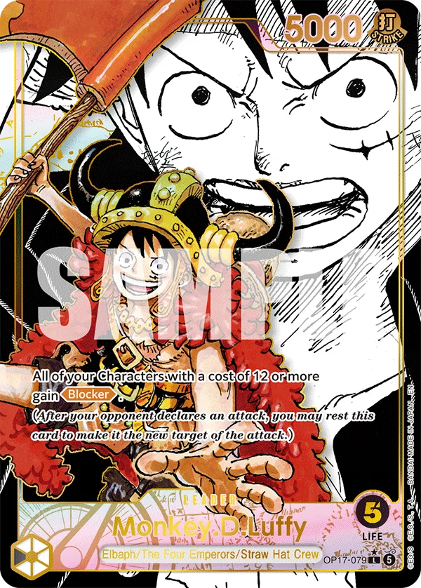 Carte Monkey D. Luffy OP17-079_p2 Leader — One Piece TCG OP-17 (Bandai)