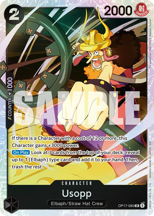 Carte Usopp OP17-080 Super Rare — One Piece TCG OP-17 (Bandai)