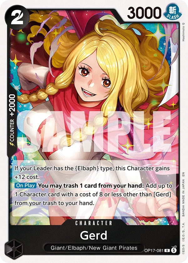 Carte Gerd OP17-081 Rare — One Piece TCG OP-17 (Bandai)