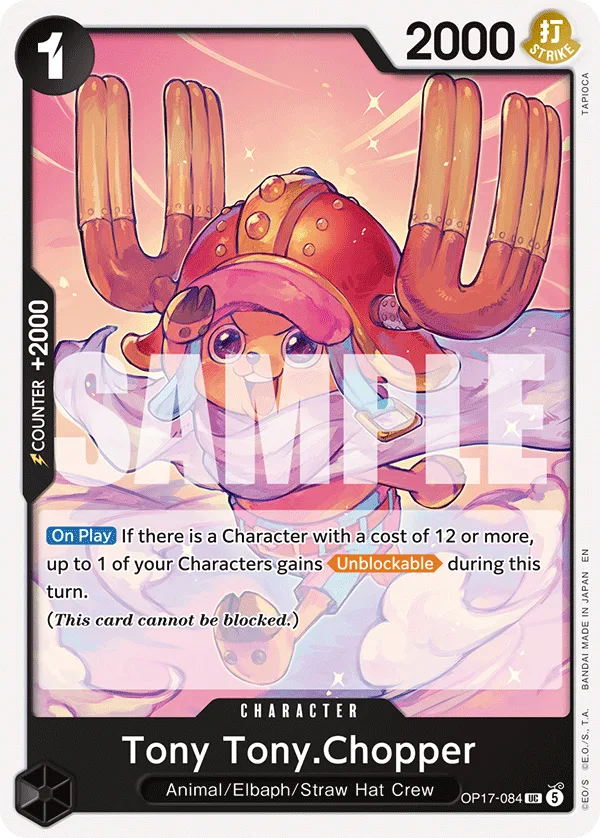 Carte Tony-Tony Chopper OP17-084 Uncommon — One Piece TCG OP-17 BOOSTER PACK -THE WORLD’S STRONGEST WARRIORS- (Bandai, 2026-08-28)