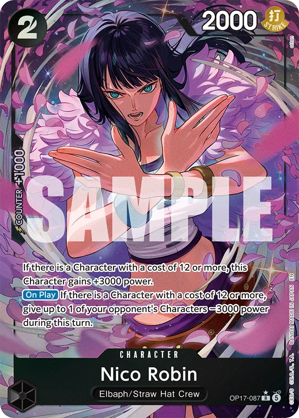 Carte Nico Robin OP17-087_p1 Rare Parallel Alt-Art — One Piece TCG OP-17 BOOSTER PACK -THE WORLD’S STRONGEST WARRIORS- (Bandai, 2026-08-28)