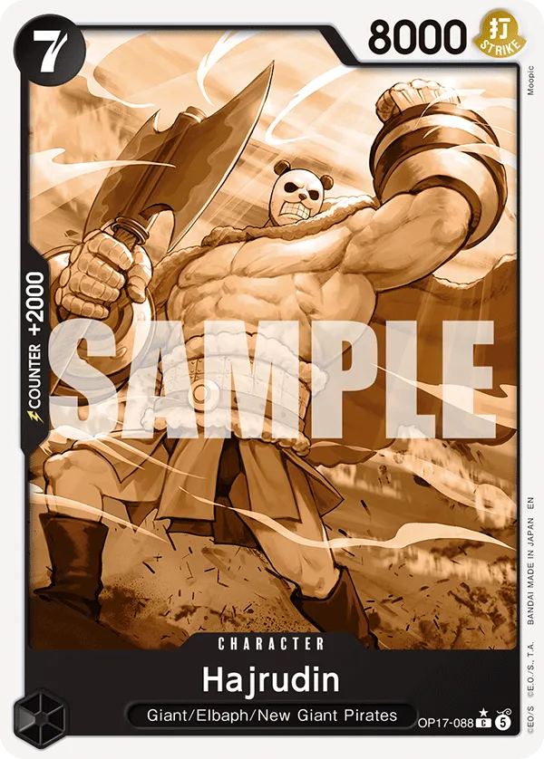 Carte Hajrudin OP17-088_p1 Common Parallel Alt-Art — One Piece TCG OP-17 BOOSTER PACK -THE WORLD’S STRONGEST WARRIORS- (Bandai, 2026-08-28)