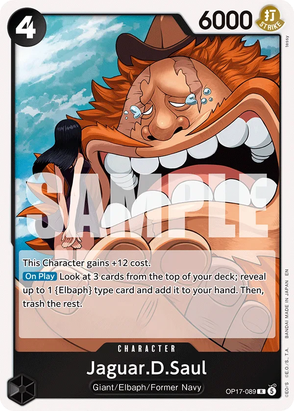 Carte Haguar D. Sauro OP17-089 Rare — One Piece TCG OP-17 (Bandai)