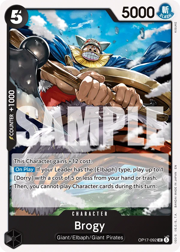 Carte Broggy OP17-092 Uncommon — One Piece TCG OP-17 (Bandai)