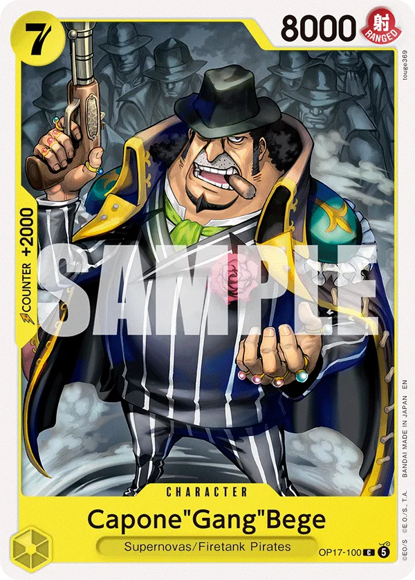 Carte Capone "Gang" Bege OP17-100 Common — One Piece TCG OP-17 (Bandai)