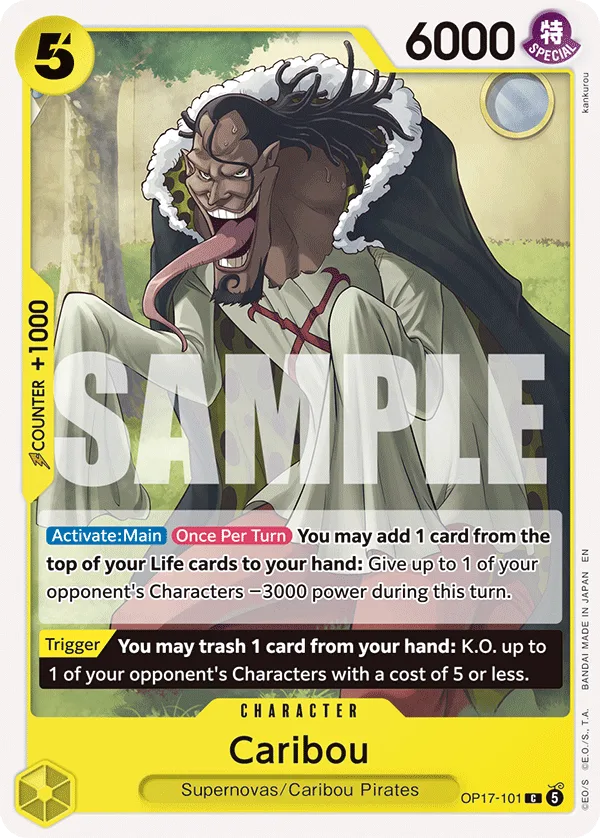 Carte Caribou OP17-101 Common — One Piece TCG OP-17 (Bandai)