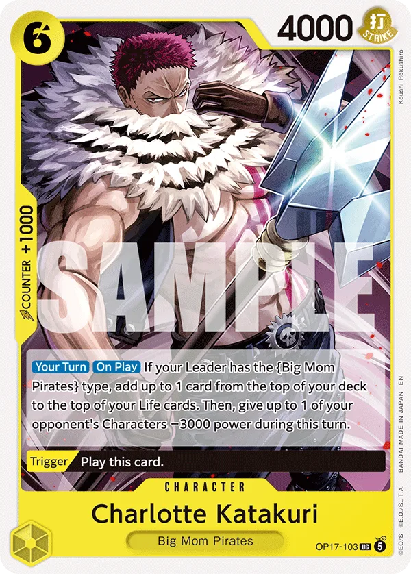 Carte Charlotte Katakuri OP17-103 Uncommon — One Piece TCG OP-17 (Bandai)