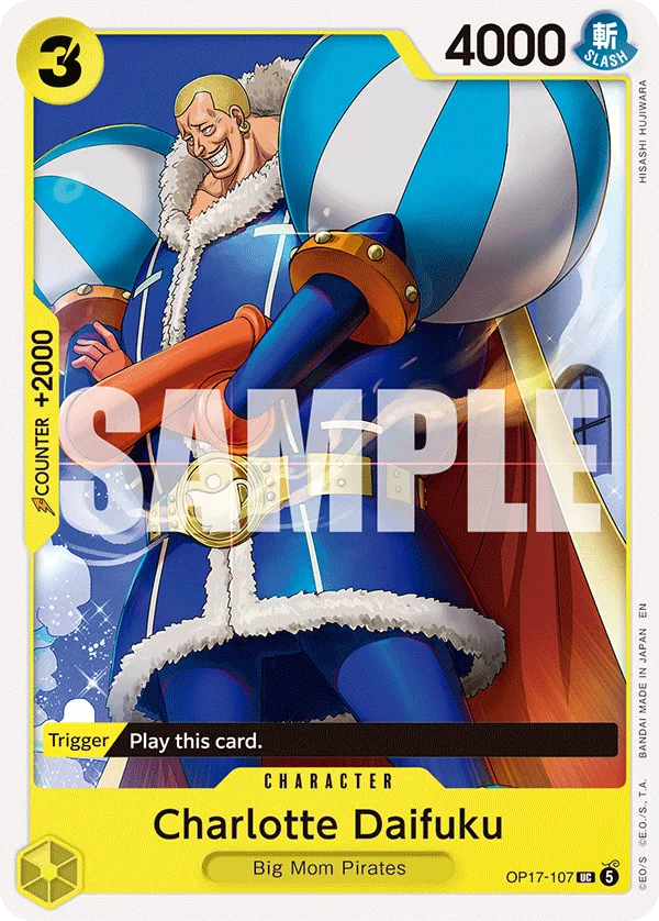 Carte Charlotte Daifuku OP17-107 Uncommon — One Piece TCG OP-17 (Bandai)
