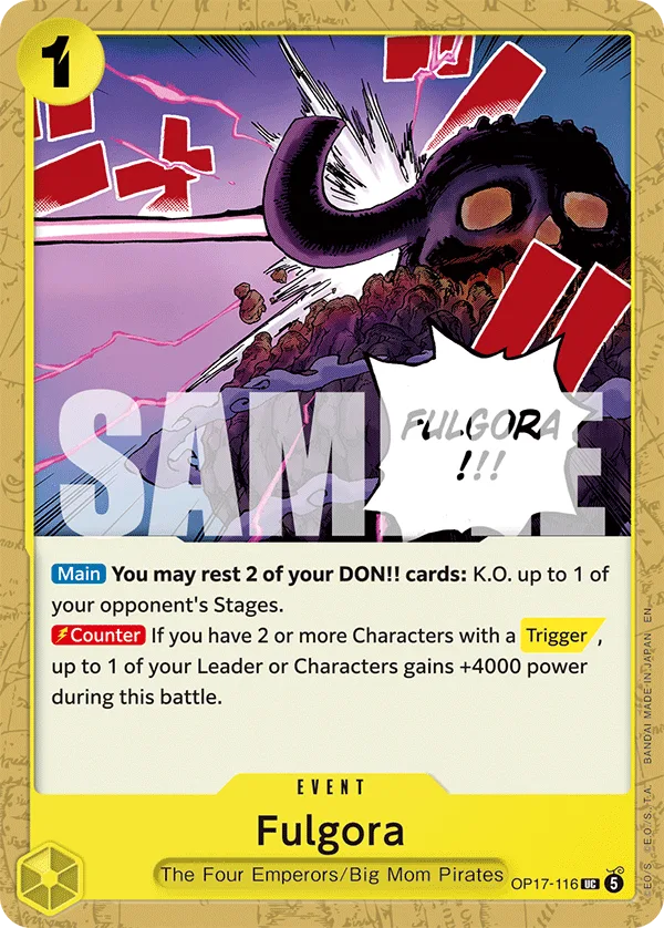Carte Fulgora OP17-116 Uncommon — One Piece TCG OP-17 (Bandai)