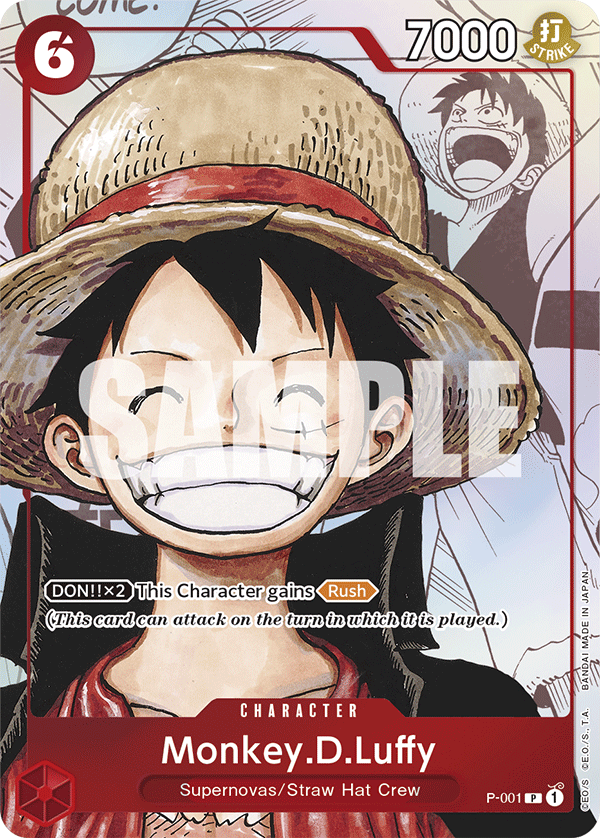 Carte Monkey.D.Luffy P-001_p3 Promo Alt Art — One Piece TCG OTHER One Piece Products (Bandai)