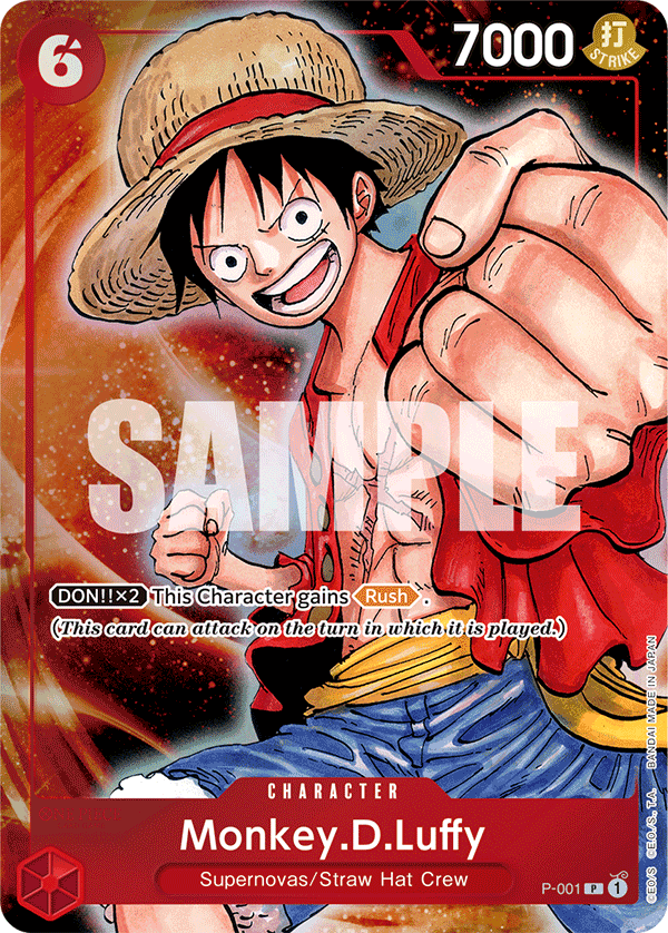 Carte Monkey.D.Luffy P-001_p6 Promo Alt Art — One Piece TCG OTHER One Piece Products (Bandai)