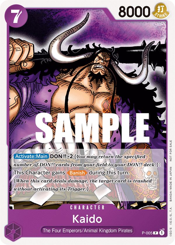 Carte Kaido P-005 Promo — One Piece TCG PROMO (Bandai)