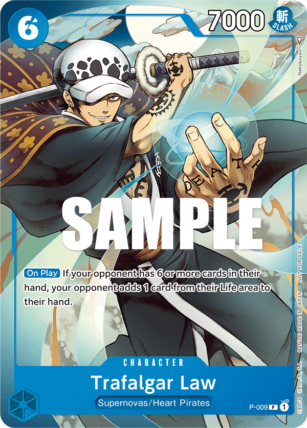 Carte Trafalgar Law P-009 Promo — One Piece TCG PROMO (Bandai)