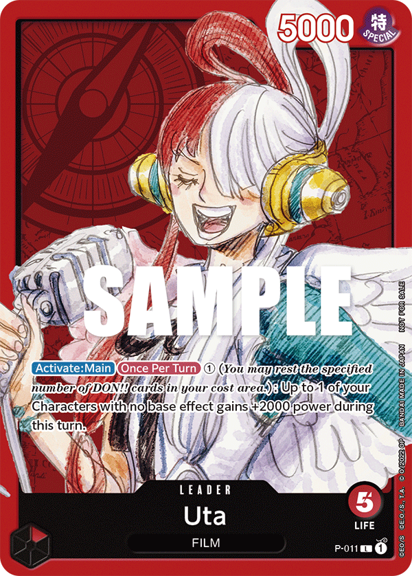 Carte Uta P-011 Leader — One Piece TCG PROMO (Bandai)