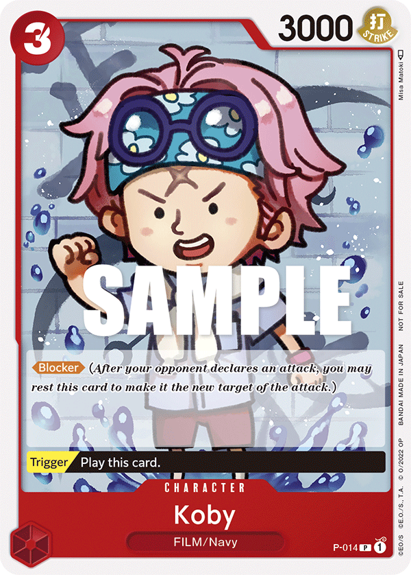 Carte Kobby P-014 Promo — One Piece TCG PROMO Promos (Bandai)