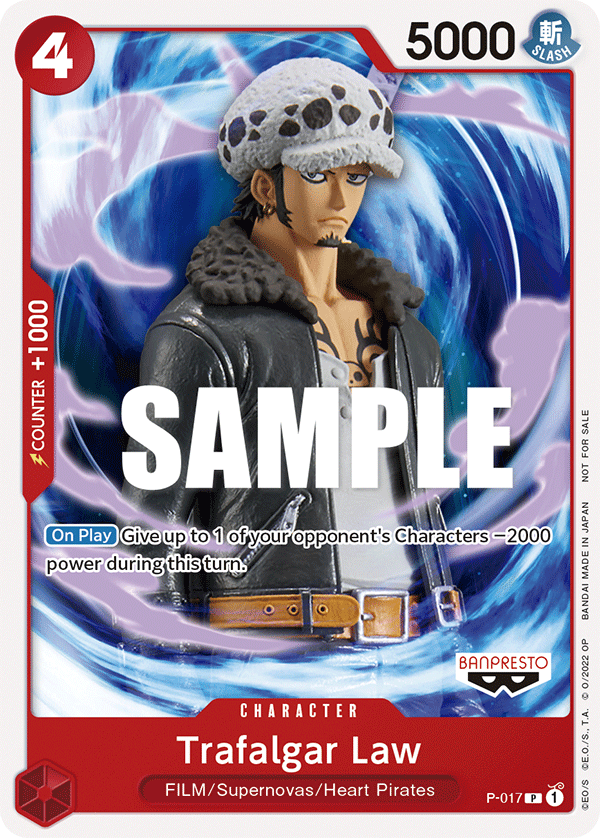 Carte Trafalgar Law P-017 Promo — One Piece TCG PROMO Promos (Bandai)