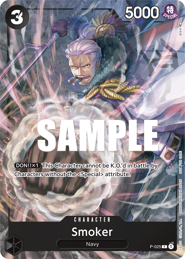 Carte Smoker P-025 Promo — One Piece TCG PROMO Promos (Bandai)