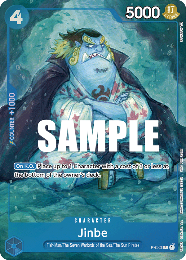 Carte Jinbe P-030 Promo — One Piece TCG PROMO (Bandai)