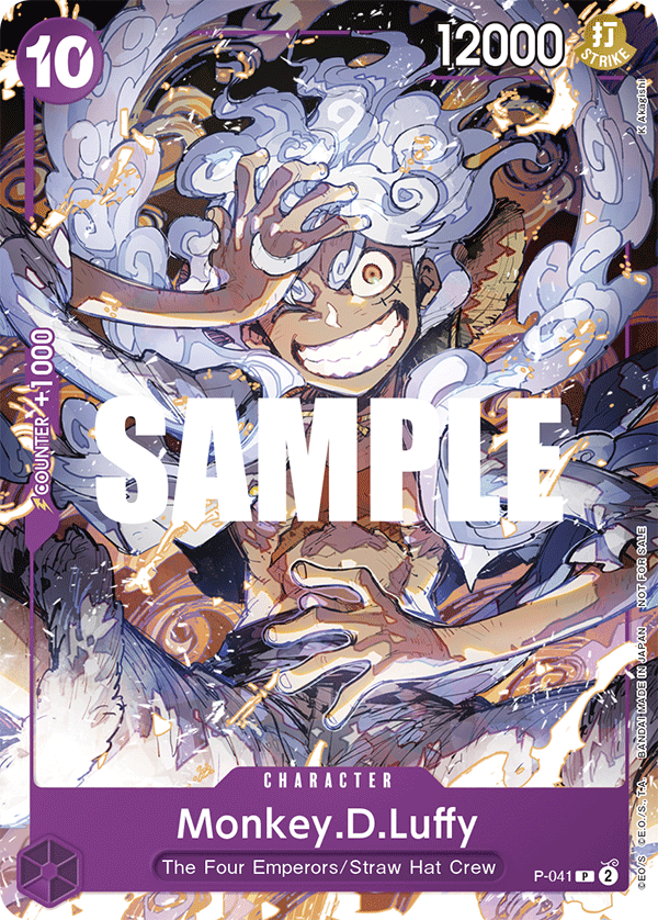 Carte Monkey D. Luffy P-041 Promo — One Piece TCG PROMO (Bandai)