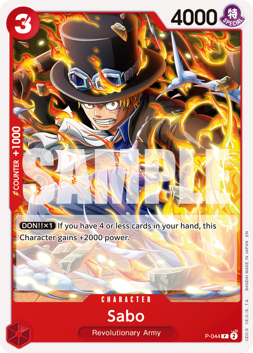 Carte Sabo P-044_r1 Promo Serial — One Piece TCG PRB-02 The Best Vol. 2 (Bandai)