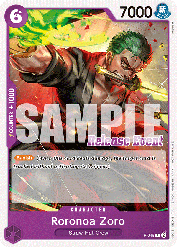 Carte Roronoa Zoro P-045_p1 Promo Alt Art — One Piece TCG PROMO Promos (Bandai)