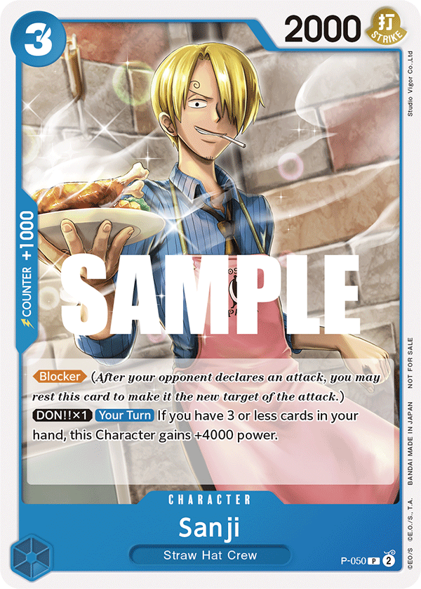 Carte Sanji P-050 Promo — One Piece TCG PROMO Promos (Bandai)
