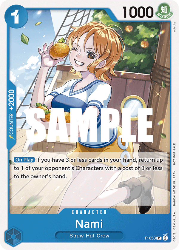 Carte Nami P-053 Promo — One Piece TCG PROMO Promos (Bandai)