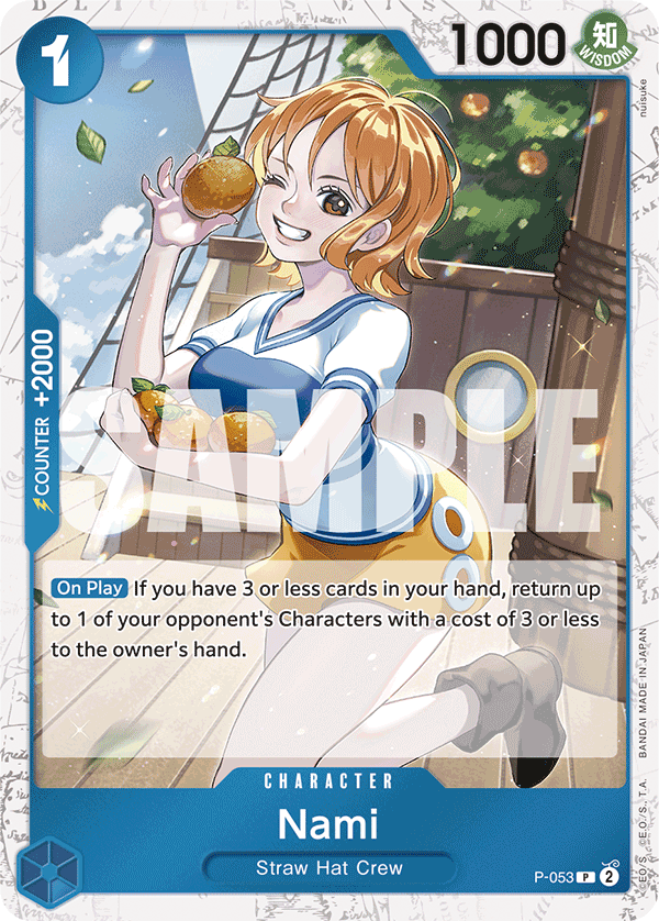 Carte Nami P-053_p2 Promo Alt Art — One Piece TCG PRB-01 The Best (Bandai)