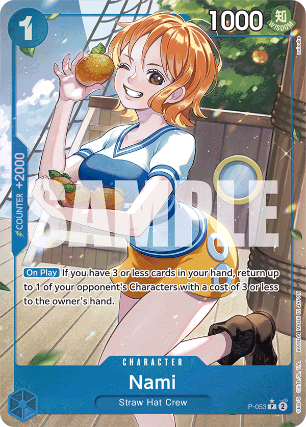 Carte Nami P-053_p3 Promo Alt Art — One Piece TCG PRB-01 The Best (Bandai)