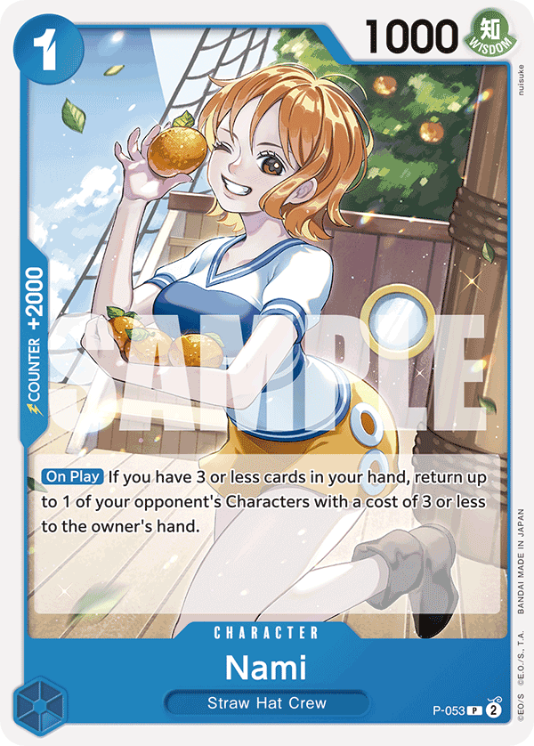 Carte Nami P-053_r1 Promo Serial — One Piece TCG PRB-01 The Best (Bandai)