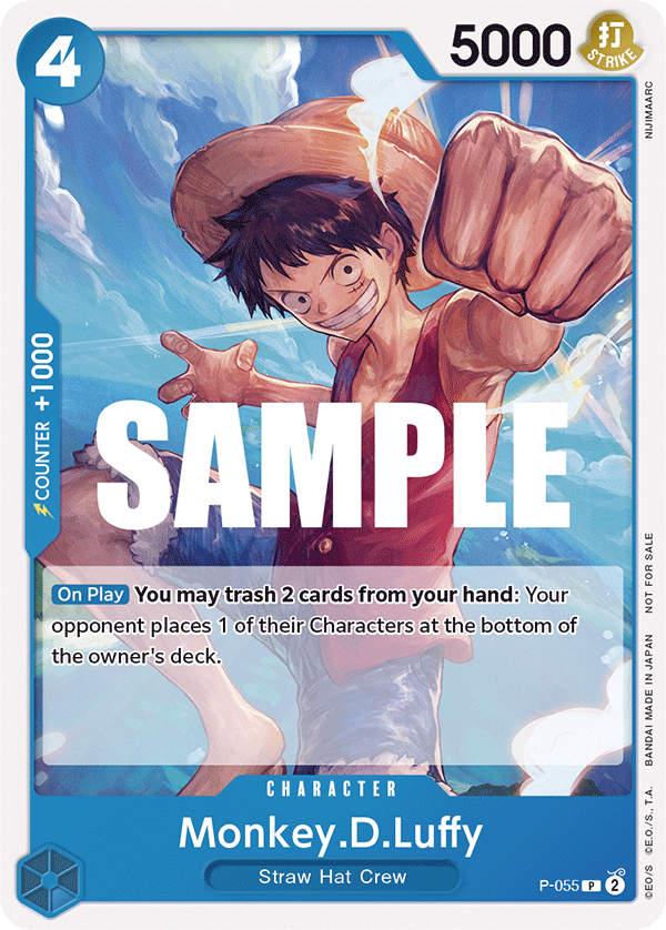 Carte Monkey D. Luffy P-055 Promo — One Piece TCG PROMO Promos (Bandai)