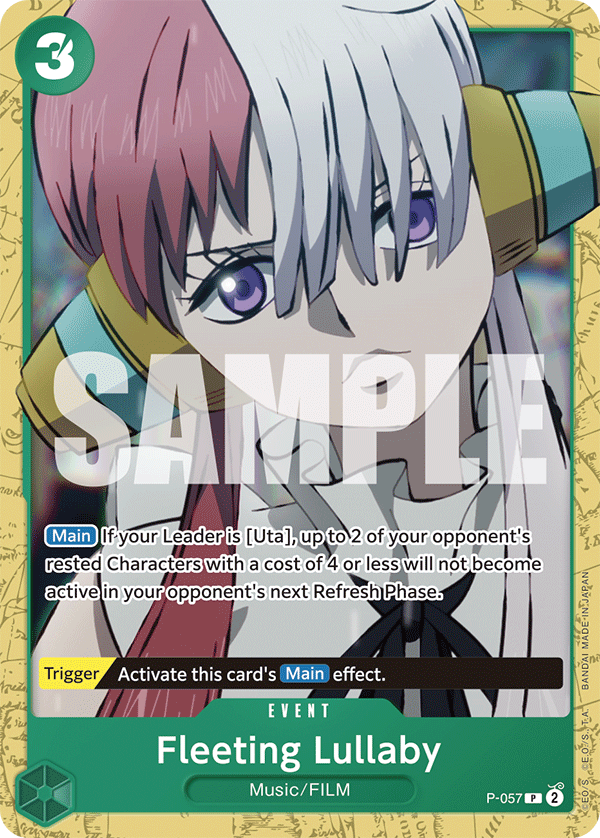 Carte Berceuse éphémère P-057_p1 Promo — One Piece TCG ST-16 (Bandai)