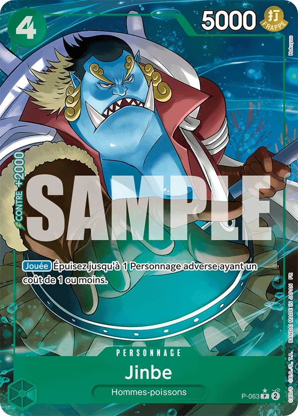 Carte Jinbe P-063_p2 Promo — One Piece TCG PRB-02 (Bandai)