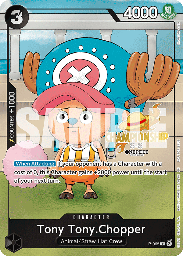 Carte Tony Tony.Chopper P-065_p1 Promo Alt Art — One Piece TCG PROMO Promos (Bandai)