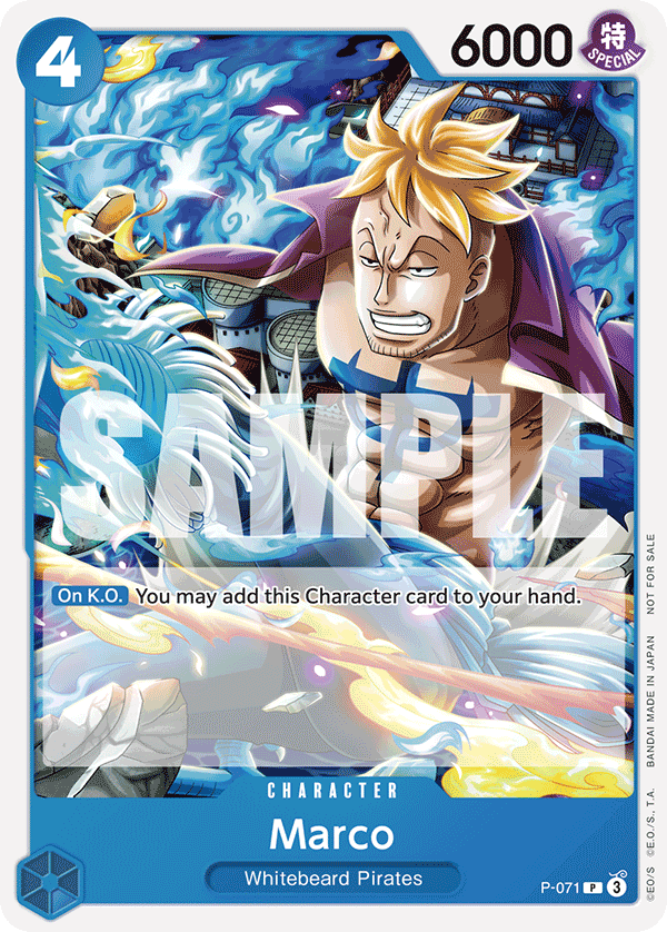 Carte Marco P-071 Promo — One Piece TCG PROMO (Bandai)