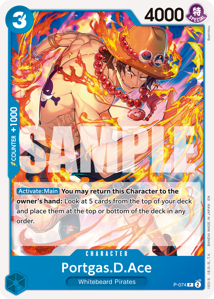 Carte Portgas.D.Ace P-074 Promo — One Piece TCG PRB-02 The Best Vol. 2 (Bandai)
