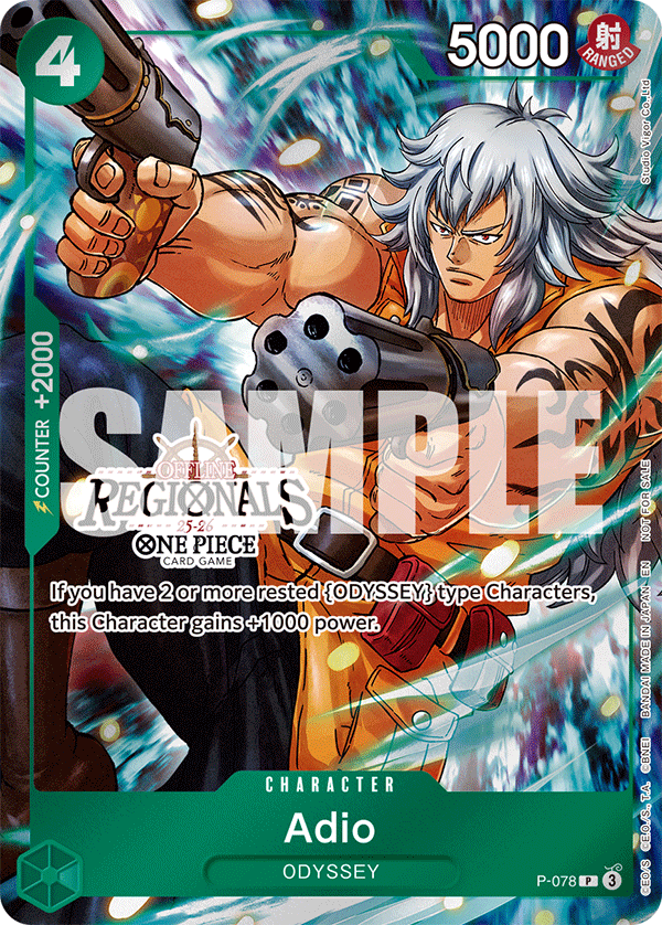 Carte Adio P-078 Promo — One Piece TCG PROMO Promos (Bandai)