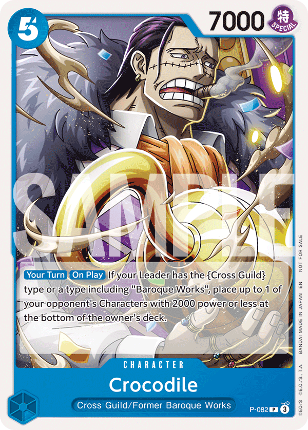 Carte Crocodile P-082 Promo — One Piece TCG PROMO (Bandai)