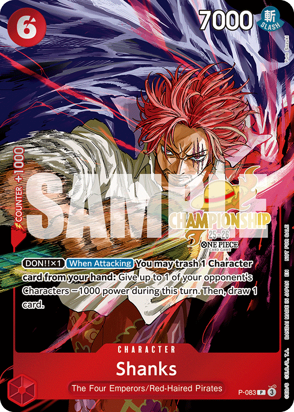 Carte Shanks P-083_p1 Promo Alt Art — One Piece TCG PROMO Promos (Bandai)