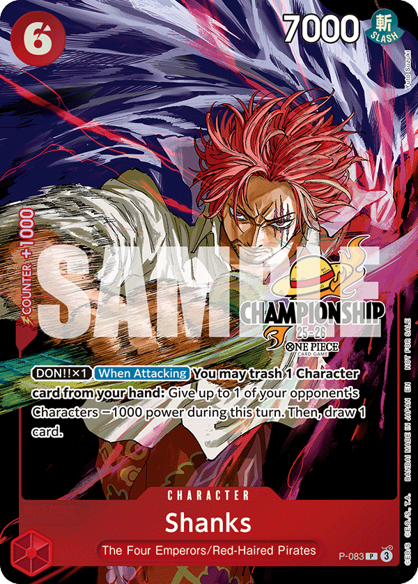 Carte Shanks P-083_p2 Promo Alt Art — One Piece TCG PROMO Promos (Bandai)
