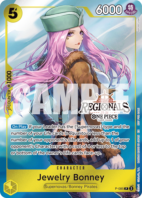 Carte Jewelry Bonney P-085 Promo — One Piece TCG PROMO (Bandai)