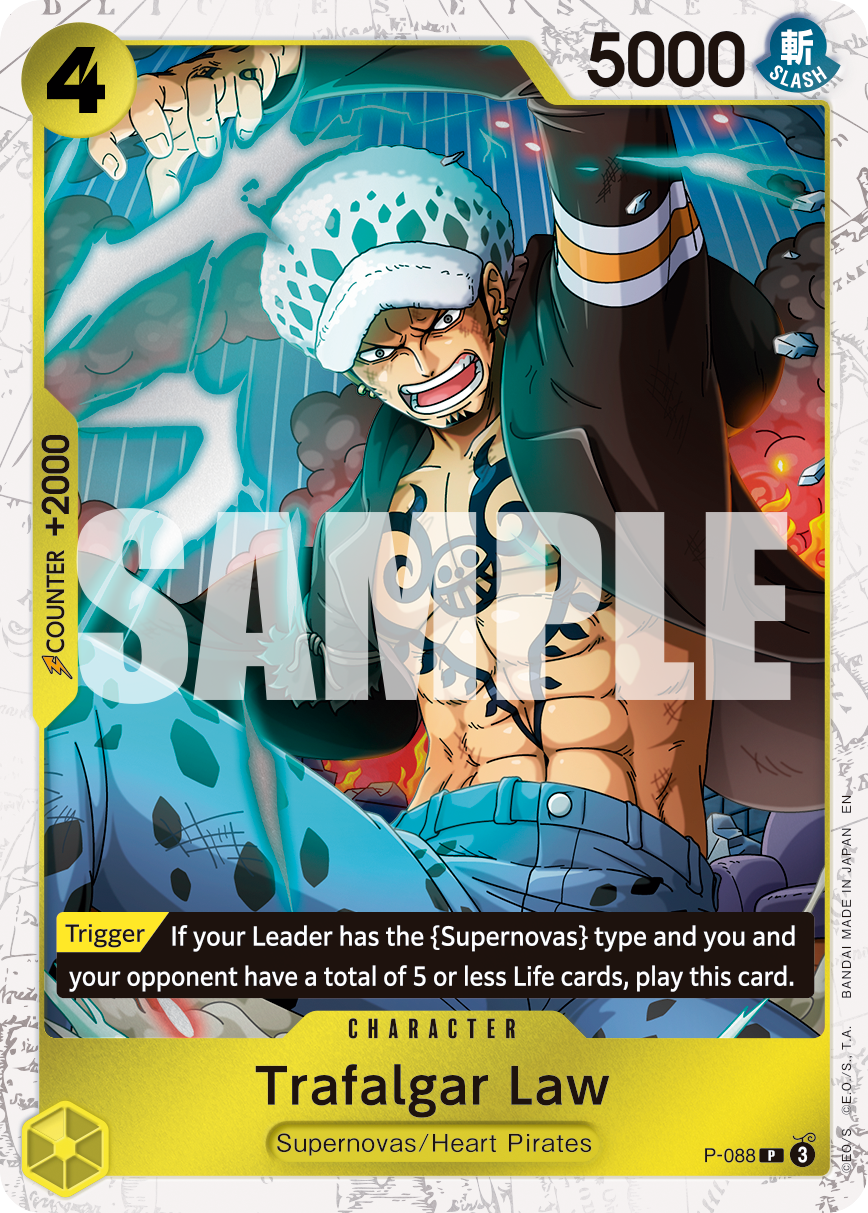 Carte Trafalgar Law P-088_p3 Promo Alt Art — One Piece TCG PRB-02 The Best Vol. 2 (Bandai)