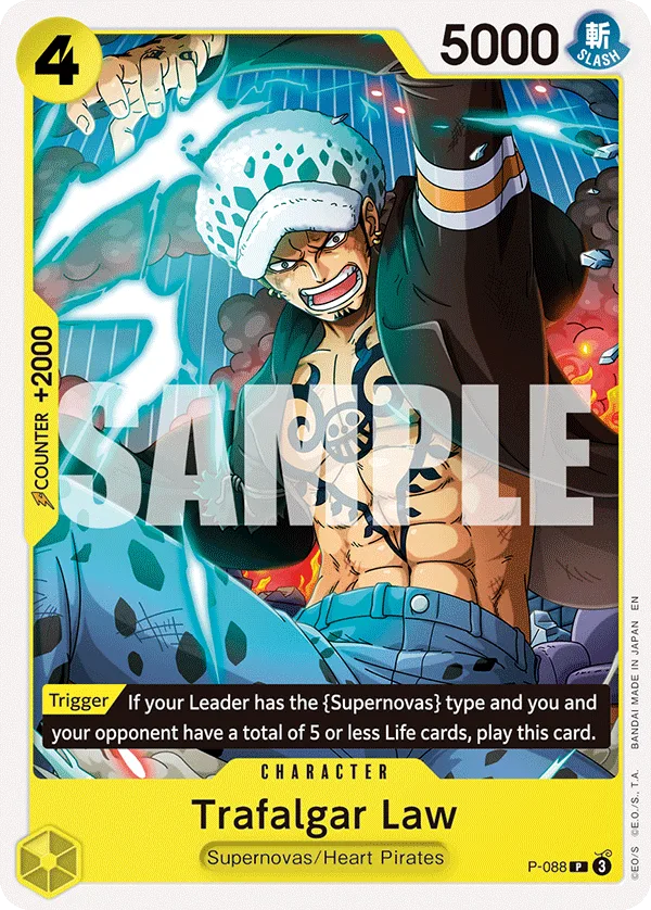 Carte Trafalgar Law P-088_r2 Promo Serial — One Piece TCG ST-36 STARTER DECK -YELLOW Eustass"Captain"Kid- (Bandai)