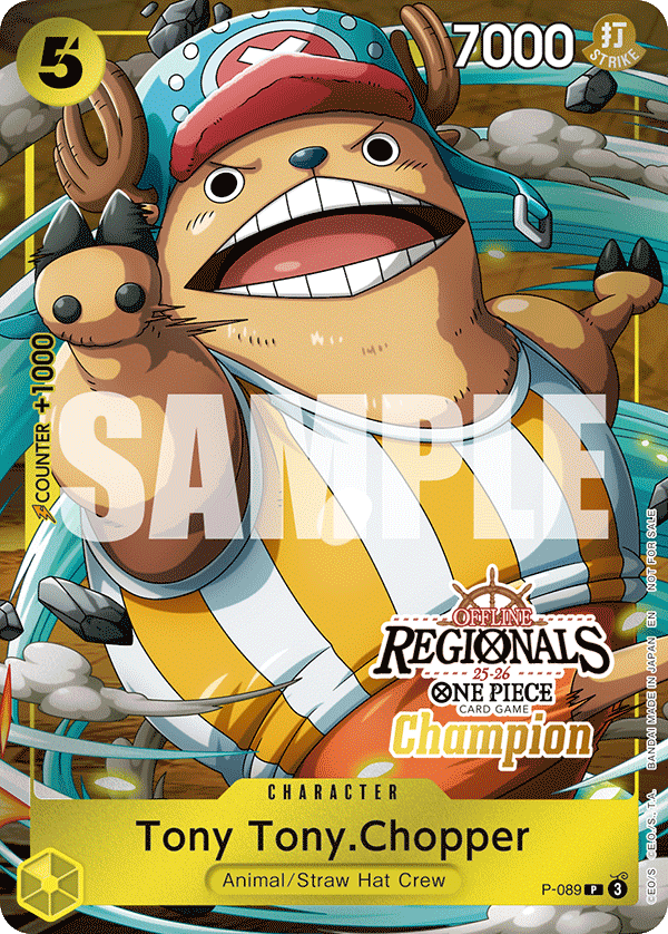 Carte Tony Tony.Chopper P-089_p2 Promo — One Piece TCG PROMO (Bandai)