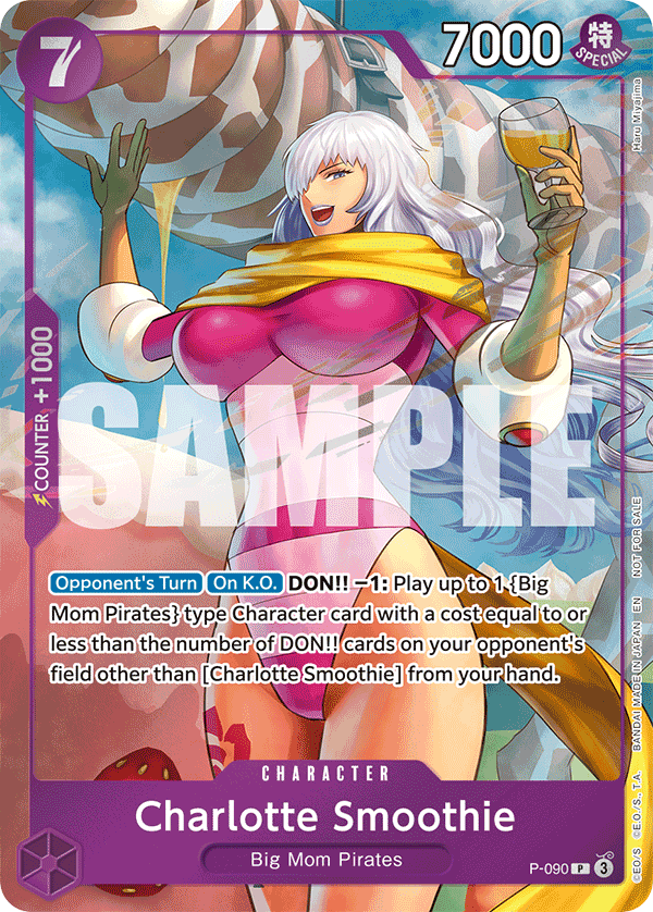 Carte Charlotte Smoothie P-090 Promo — One Piece TCG PROMO Promos (Bandai)