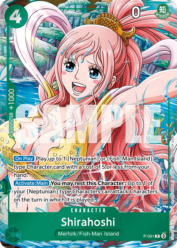 Carte Shirahoshi P-091 Promo — One Piece TCG PROMO (Bandai)
